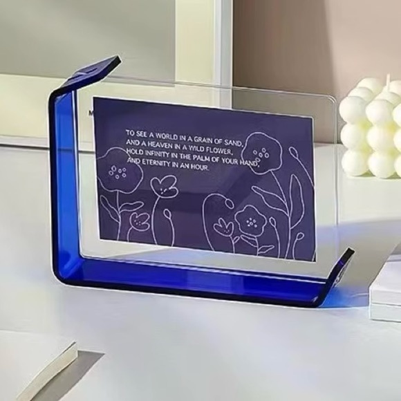 Blue Translucent Acrylic Photo Frame - Picture 2 of 7